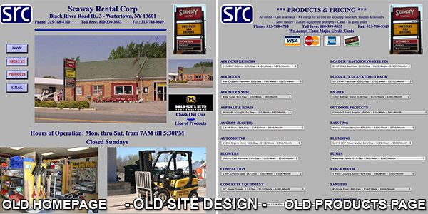 Old site design - homepage & products page. Not designed by SnakeTree